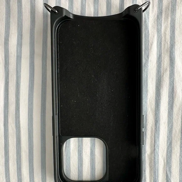 Bandolier Crossbody Phone Case Black Leather for iPhone 14 Pro - Picture 4 of 8